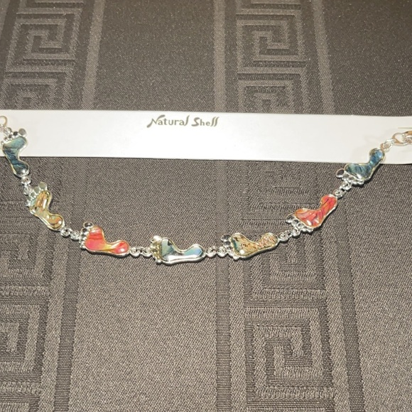 👋 3/$15 FASHION JEWERLY FOOTPRINTS BRACELET ❤️ - Picture 1 of 4